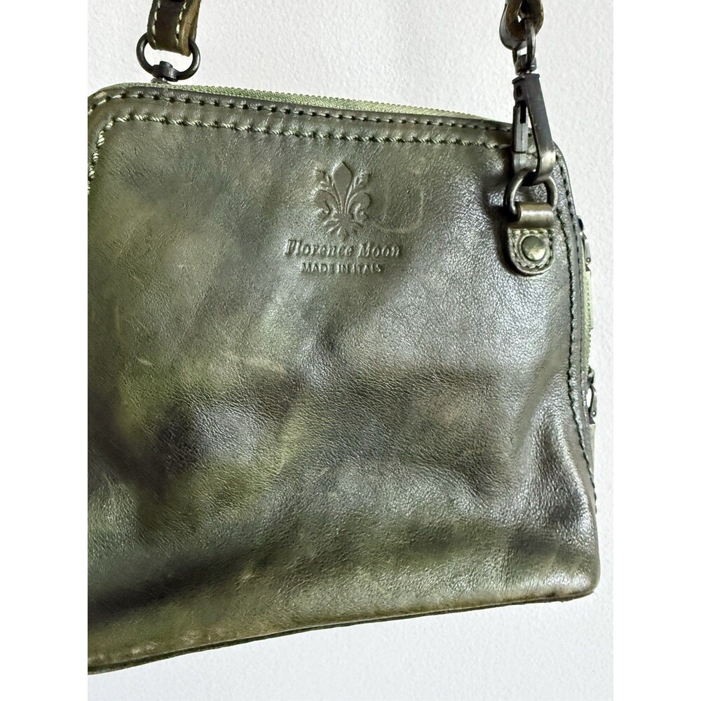 ✿ Florence & Moon Made in Italy Green Leather Crossbody Shoulder Bag